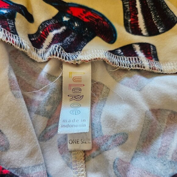LulaRoe Fourth of July Tophat Leggings One Size - Picture 2 of 2